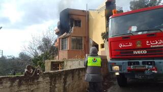 תקיפה ישראלית בכפר רב ת'לאת'ין בלבנון גרמה לשריפה באחד הבתים