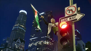 הפגנה פרו-פלסטינית בלוס אנג'לס