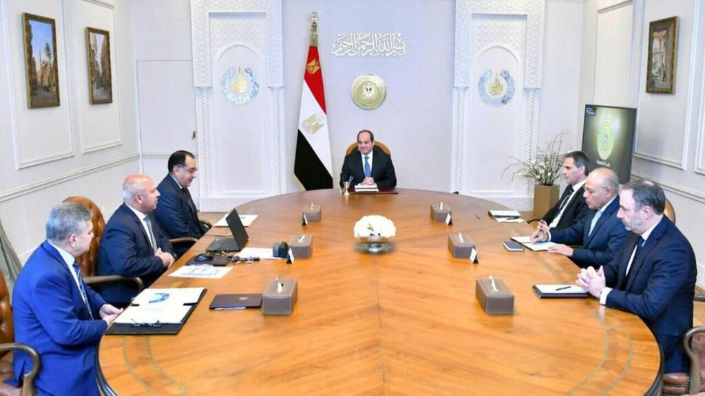  נשיא מצרים עבד אל פתאח א סיסי פגישה מנכ"ל קו קווי ספנות צרפתי