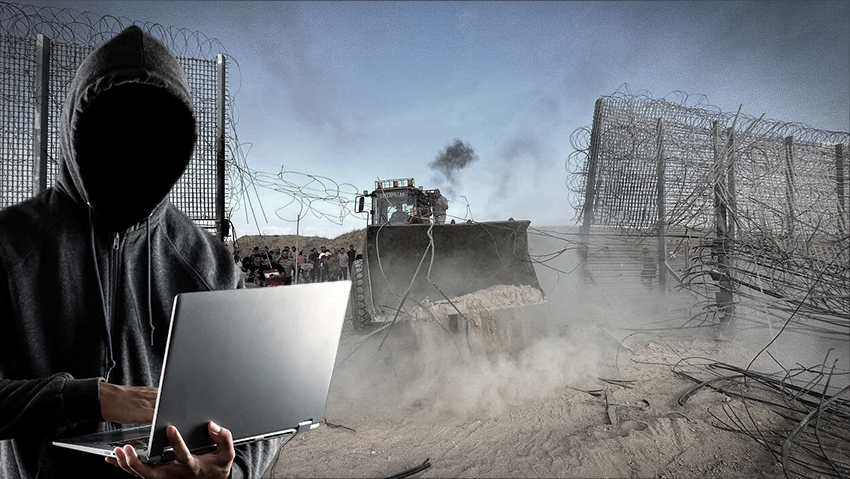 האקר על רקע הפלת הגדר בגבול רצועת עזה