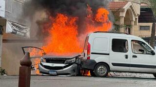 הרכב השרוף באל-אחבאר, לבנון
