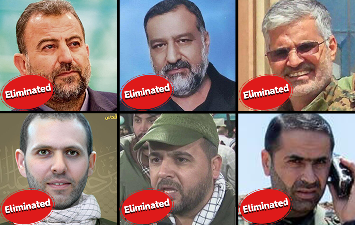 The senior Iranian officials who chose the path of terror and were eliminated