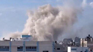 הפצצת מתקן אונר"א בחאן יונס שברצועת עזה