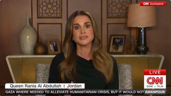 Jordanian Queen Rania in an interview with CNN in October 