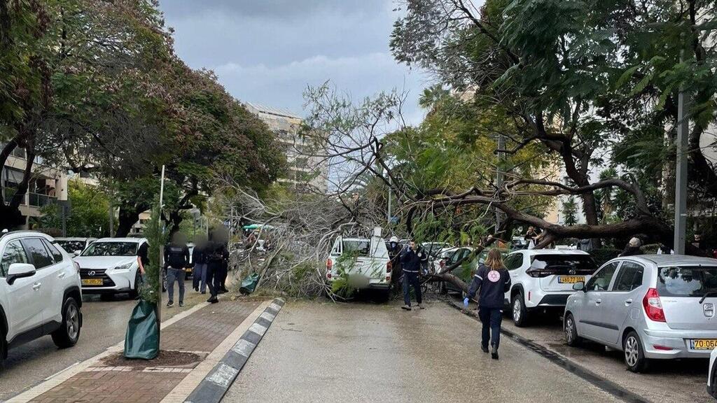נזקי החורף ברחוב בן גוריון בחולון