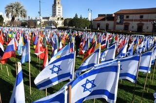Beverly Hills hosts display of 1,400 flags commemorating the victims of the Hamas October 7 massacre 