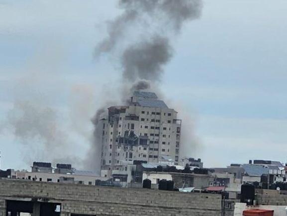 תקיפות אוויריות בשכונת א-נסר בעיר עזה