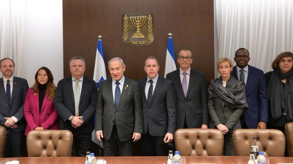 ראש הממשלה ביבי נתניהו בפגישה עם משלחת שגרירים לאו״ם