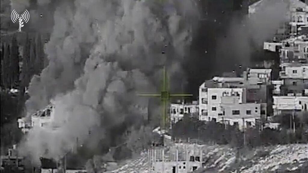 תיעוד: מטוסי הקרב של כוחות צה"ל תוקפים במרחב כפר אל-חיאם