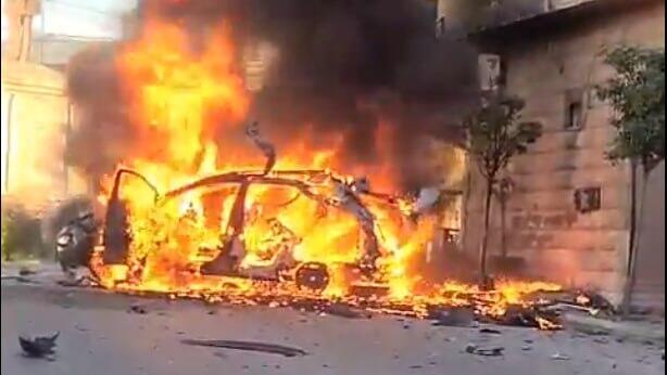 תקיפה אוירית באמצעות כטב"מ של רכב במרכז העיירה א-נבטיה בדרום לבנון