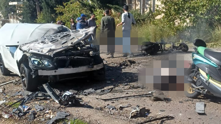תקיפה של רכב ואופנוע  בעיירה ג'דרא מצפון לצידון