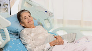 Elma Avraham in the hospital 