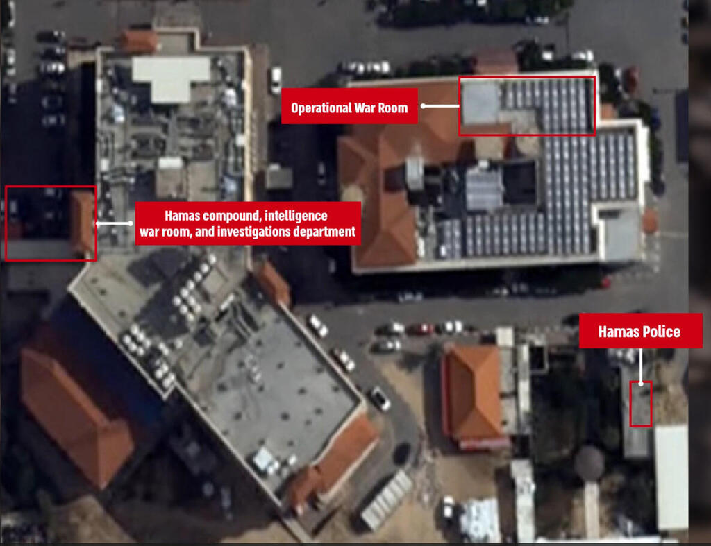 Aerial footage of the Nasser Hospital