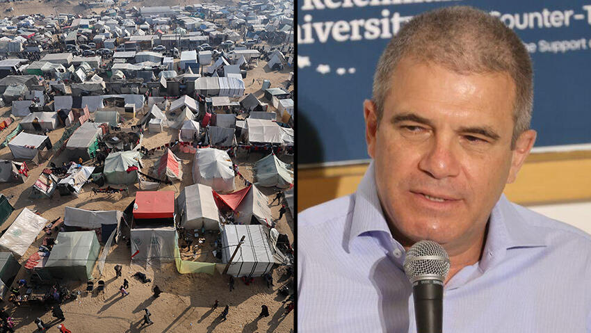  Gal Hirsch is  Israel's coordinator of prisoners and missing persons; Palestinian refugees in tents in Gaza