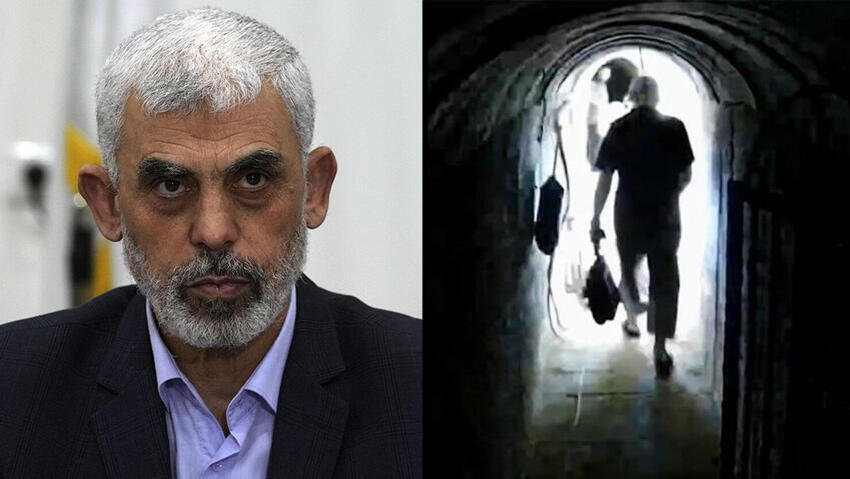  Yahya Sinwar, IDF footage of Hamas leader in a tunnel 