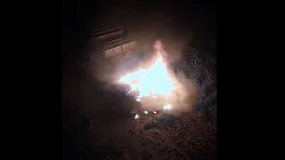 תיעוד הרכב עולה באש בבורקא