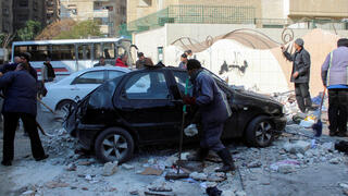 זירת תקיפה שיוחסה ל ישראל ב דמשק סוריה בשכונת כפר סוסה