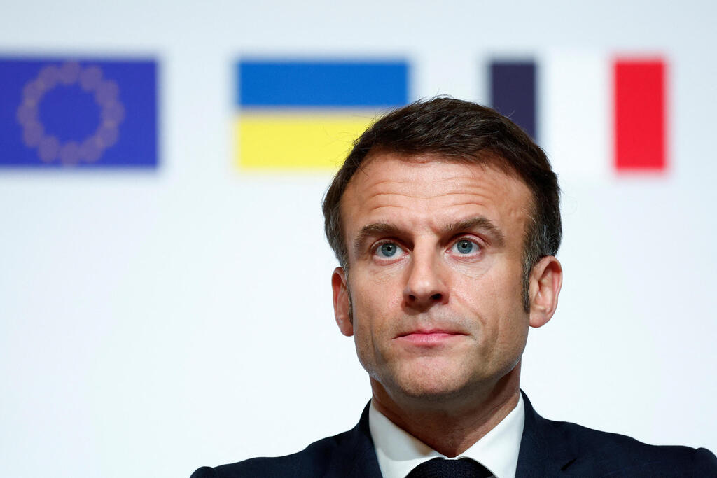 נשיא צרפת עמנואל מקרון פסגה בעניין אוקראינה ארמון האליזה פריז