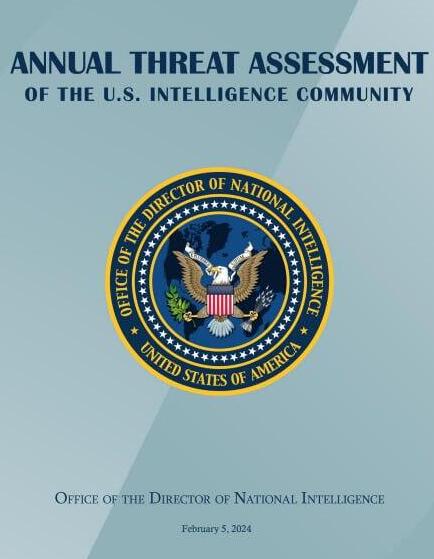 דוח הערכת הסיכון השנתי של זרועות המודיעין של ארה"ב