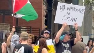 הפגנה פרו-פלסטינית בפסטיבל SXSW