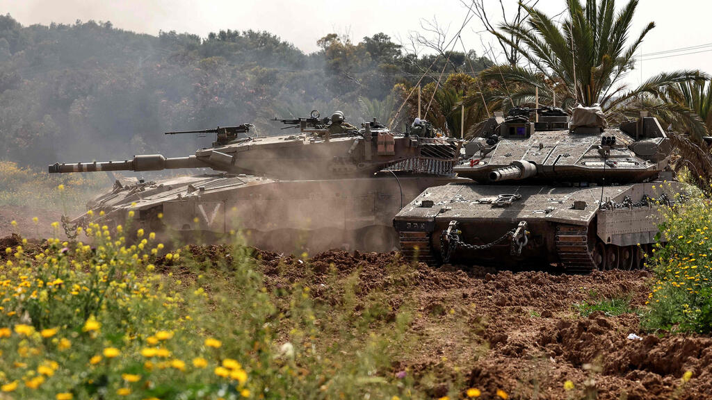 כוחות צה"ל ליד הגבול רצועת עזה 