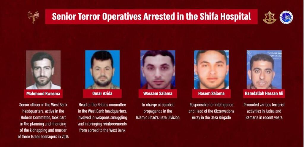 Senior terror operatives captures at Al Shifa 