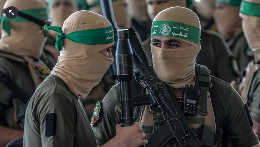 File photo of Hamas terrorists in Gaza 