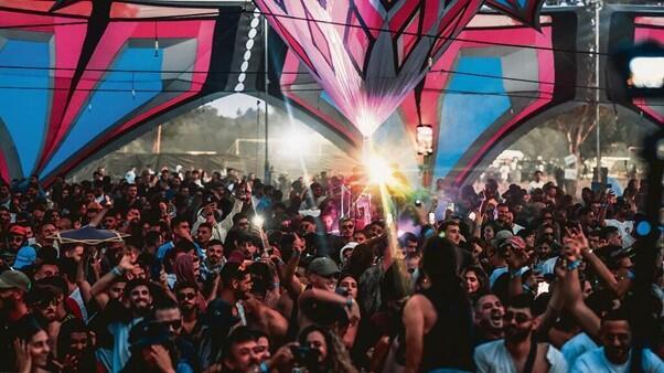 Partying at the rave, shortly before the massacre 