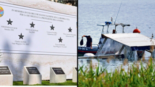 לוח זיכרון איטליה סוכני ביון מוסד אגם לאגה מאג'ורה טביעה ספינה טבעה