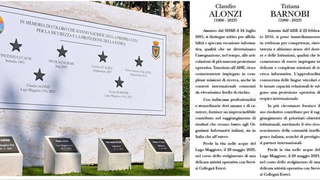 לוח זיכרון איטליה סוכני ביון מוסד אגם לאגה מאג'ורה טביעה ספינה טבעה