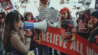 עשרות מפגינות מחו מול מטה UN WOMEN בניו יורק 
