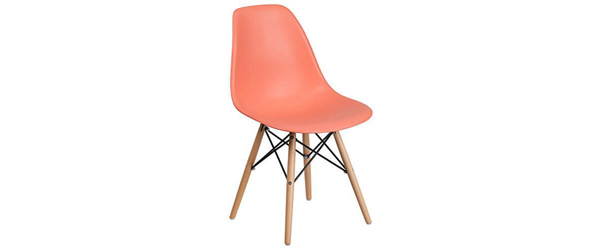 Flash Furniture Elon Series Peach Plastic Chair
