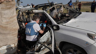 רכב של ארגון הסיוע הבינלאומי WCK שהותקף ברצועת עזה
