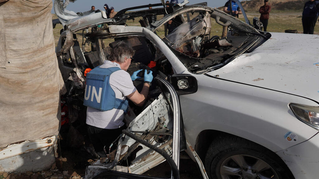 רכב של ארגון הסיוע הבינלאומי WCK שהותקף ברצועת עזה