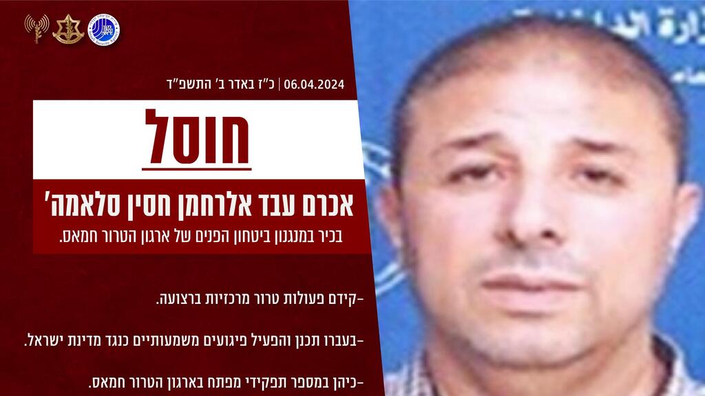 אכרם עבד אלרחמן חסין סלאמה’, בכיר במנגנון ביטחון הפנים של חמאס