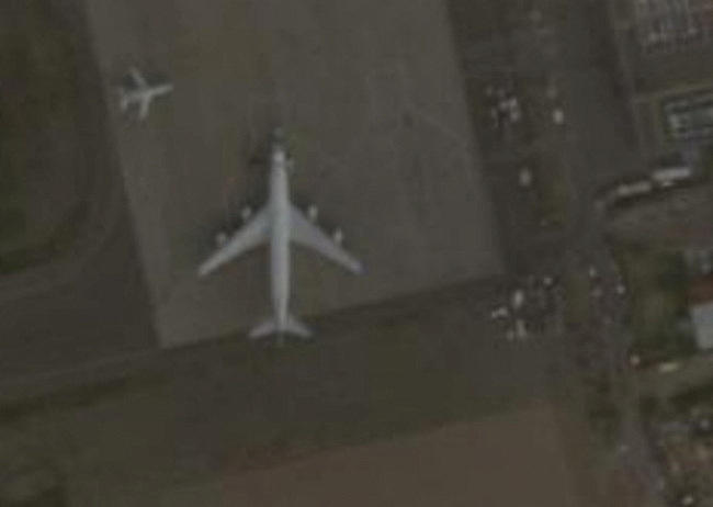 Boeing 747 at Port Sudan airport, Sudan on Dec. 7 2023 