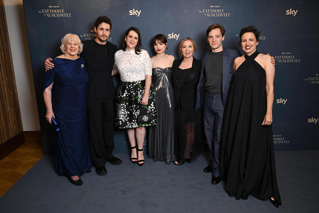 Heather Morris, Jonah Hauer-King, Melanie Lynskey, Anna Prֳechniak, Claire Mundell, Jonas Nay and Tali Shalom Ezer attend The Tattooist Of Auschwitz gala screening at BAFTA on April 09, 2024 in London, England (Photo: Gareth Cattermole/Getty Images) Heather Morris, Jonah Hauer-King, Melanie Lynskey, Anna Prֳechniak, Claire Mundell, Jonas Nay and Tali Shalom Ezer attend The Tattooist Of Auschwitz gala screening at BAFTA on April 09, 2024 in London, England
