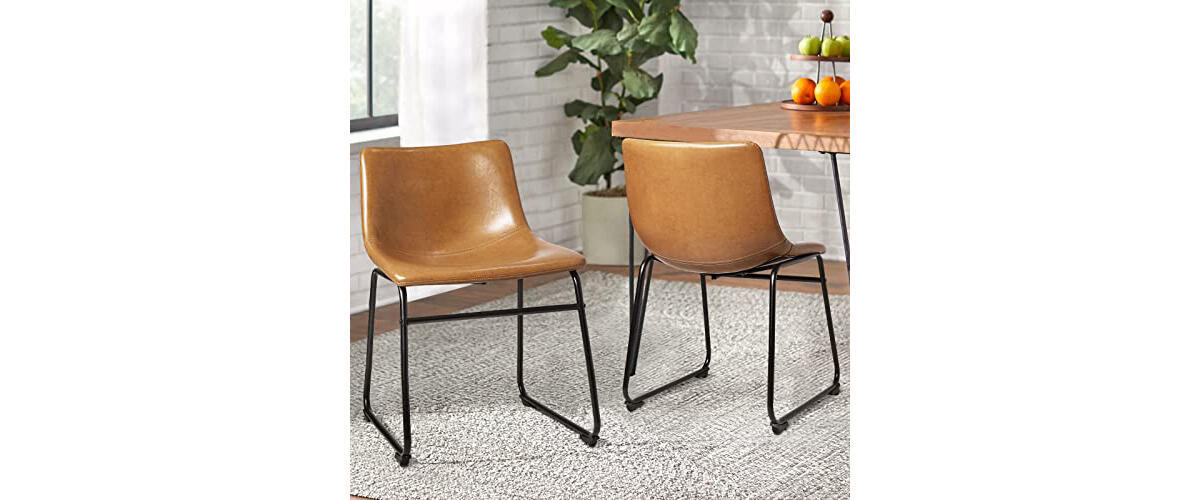 Waleaf Leather Dining Chairs Set of 2