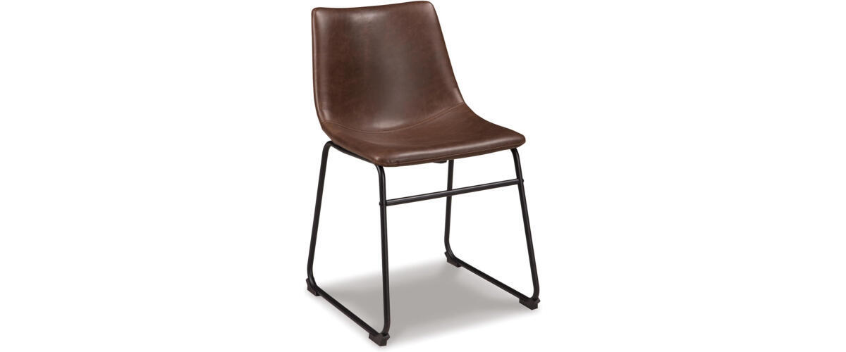 Ashley Centiar Bucket Leather Dining Chairs 