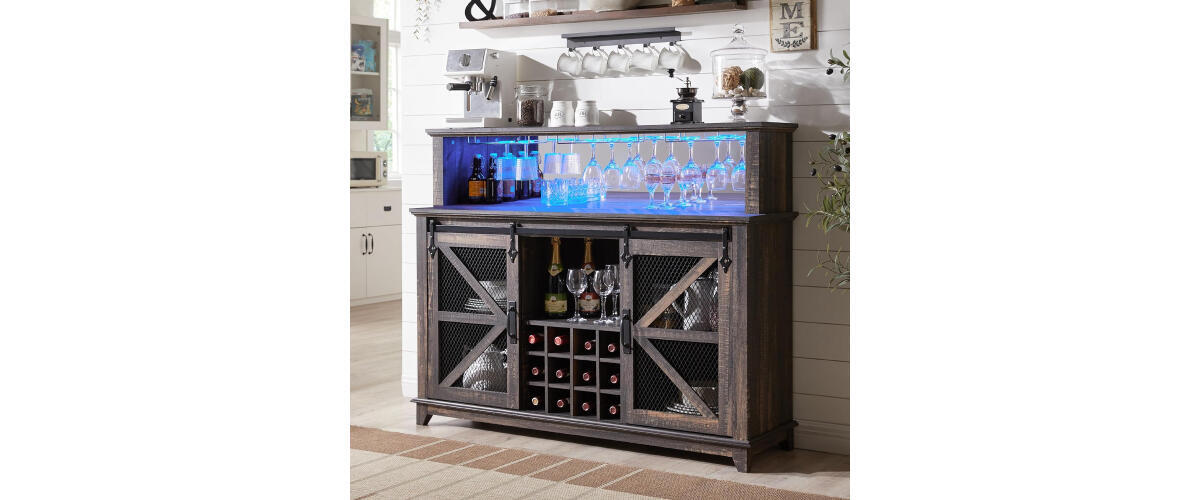 OKD Farmhouse Coffee Bar Cabinet
