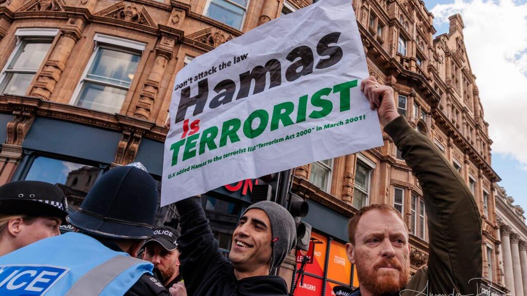 Protests in London against Hamas 