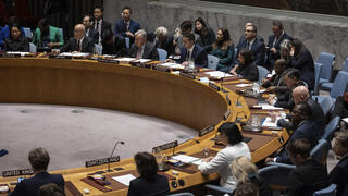 כינוס מועצת הביטחון של האו"ם בדיון לפני הצבעה בעניין בקשת הפלסטינים לקבלת חברות מלאה באו"ם