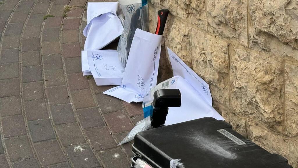 זירת פיגוע הדריסה ברחוב מדרכי התכלת בירושלים