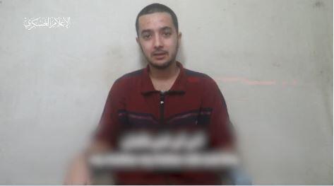 Hostage Hersh Goldberg-Polin in a video released by Hamas on Wednesday 