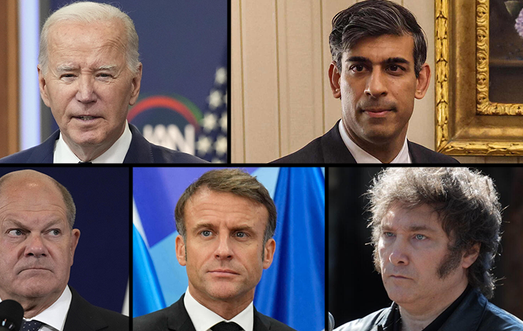  Some of the world leaders who signed the statement calling for the release of the hostages