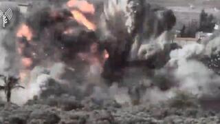 תיעוד תקיפת עמדות שיגור בחאן יונס