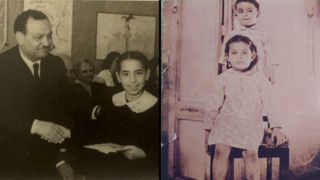 משה סבן כהן עם אחותו אסתר ומטילדה כהן לוי מקבלת פרס הצטינות בבית הספר במצרים