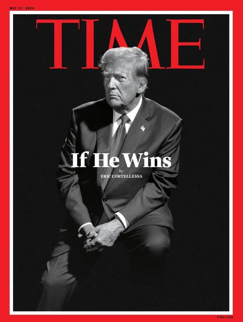 נשיא ארה"ב לשעבר דונלד טראמפ על שער מגזין טיים