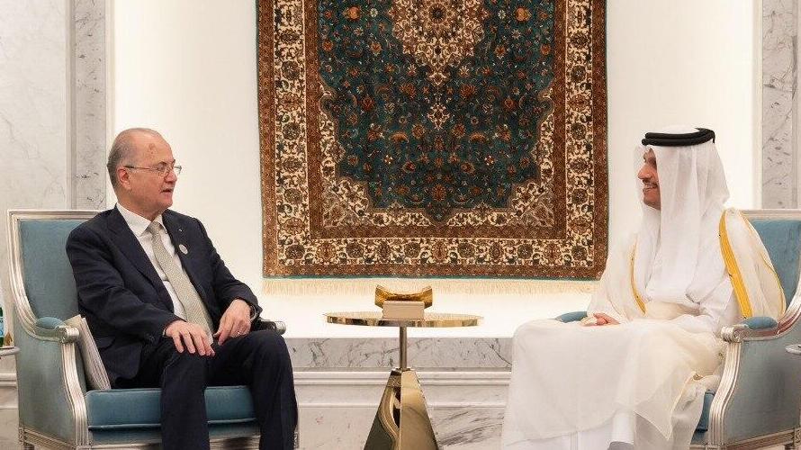 פגישת ראש ממשלת קטאר וראש הממשלה הפלסטיני