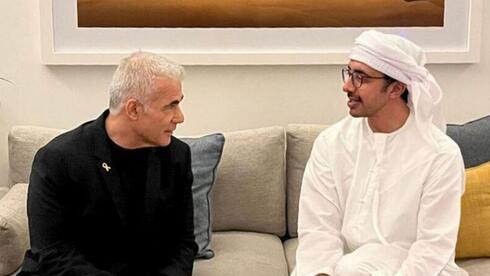 ראש האופוזיציה יאיר לפיד נפגש עם שר החוץ האמירותי, עבדאללה בן זיאד (ABZ) במעונו הפרטי באיחוד האמירויות